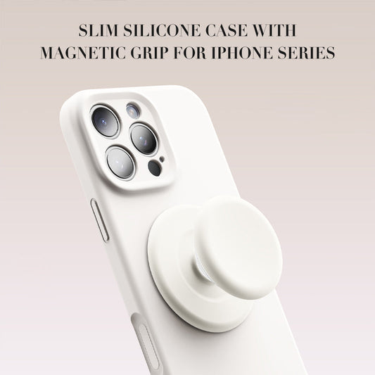 Custodia sottile in silicone con presa magnetica per la serie iPhone