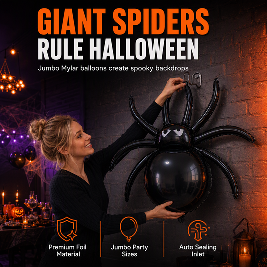 Palloncino a forma di ragno con chele per Halloween, per decorazioni di festa e accessori fotografici
