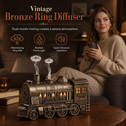 Retro Train Ultrasonic Air Humidifier with Remote Control