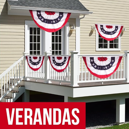 Patriotic Pleated Fan Flag Bunting