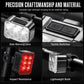 Shockproof Bicycle Phone Mount with Type-C USB Rechargeable 6-LED Bike Light Set