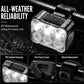 Shockproof Bicycle Phone Mount with Type-C USB Rechargeable 6-LED Bike Light Set