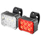 Shockproof Bicycle Phone Mount with Type-C USB Rechargeable 6-LED Bike Light Set