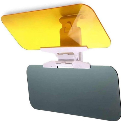 🎉🚗50% de réduction ! Pare-soleil anti-éblouissement 2 en 1 – Panneau jour (gris) + nuit (jaune), installation facile et compatible avec la plupart des voitures