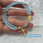 Double-Wrap Rosary Beaded Bracelet