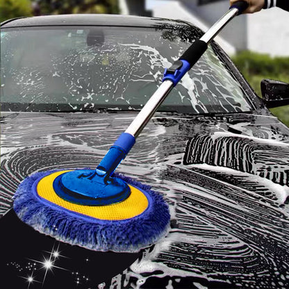 Spazzola Lavaggio Auto Telescopica con Manico Lungo in Alluminio Resistente