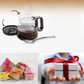 Glass Pot Style Coffee Mug with Lid