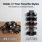 Wall-Mounted Wooden Sunglasses Organizer Rack