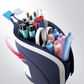 2-in-1 Large Capacity Telescopic Stationery Pouch
